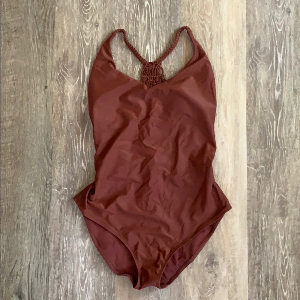 Aerie Macrame/Crochet Back One Piece Swimsuit